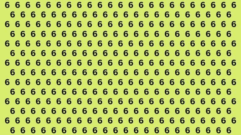 Optical Illusion Brain Test: If you have Eagle Eyes find 0 among the 6s within 25 Seconds