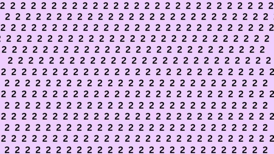 Optical Illusion Brain Test: If you have Eagle Eyes find 5 among the 2s within 20 Seconds