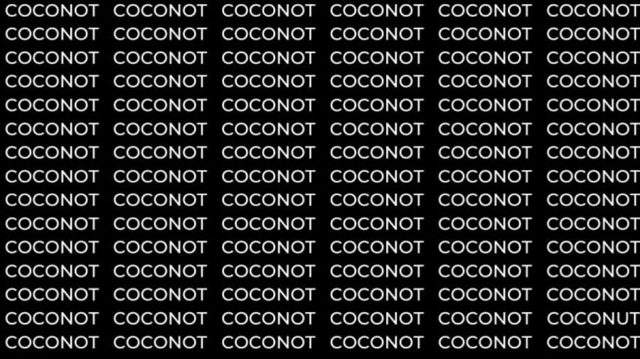 Brain Teaser: If you have Sharp Eyes find the word Coconut in 15 secs