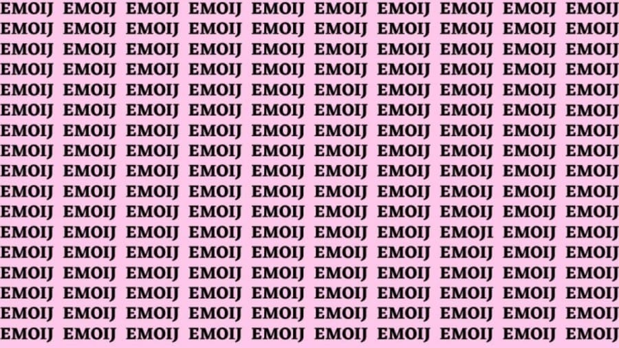 Brain Teaser: If you have Eagle Eyes find the Word Emoji in 18 secs