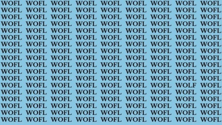 Brain Test: If You Have Eagle Eyes Find The Word Wolf In 15 Secs