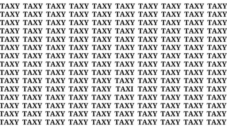 Brain Teaser: If You Have Hawk Eyes Find The Word Taxi In 15 Secs