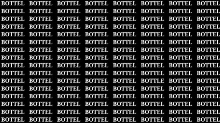 Brain Teaser: If You Have Hawk Eyes Find The Word Bottle in 18 Secs