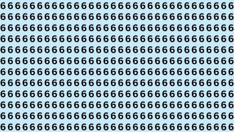 Optical Illusion Brain Test: If You Have Eagle Eyes Find 5 among the 6s within 25 Seconds?