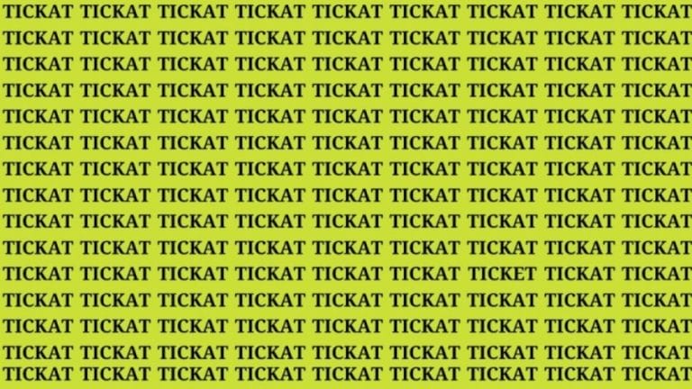 Brain Teaser: If You Have Hawk Eyes Find The Word Ticket In 13 Secs