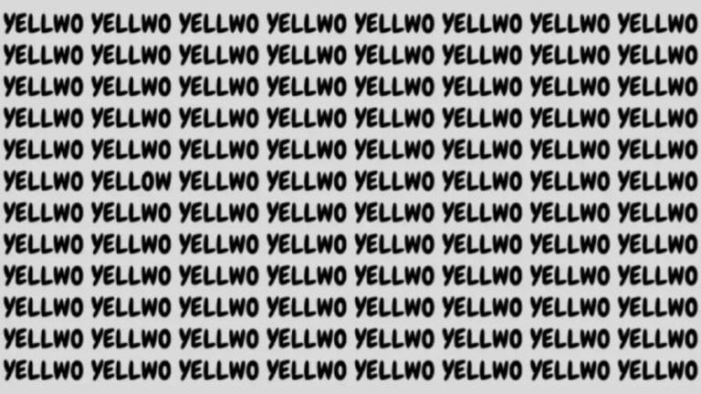 Optical Illusion: If You Have Eagle Eyes Find The Word Yellow In 12 Secs