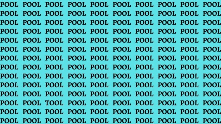 Brain Teaser: If You Have Eagle Eyes Find the Word Tool Among Pool in 15 Secs