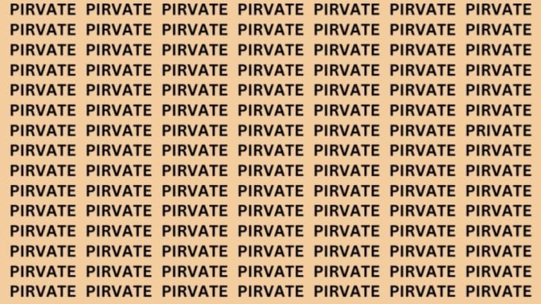 Brain Teaser: If you have Hawk Eyes find the word Private in 15 secs