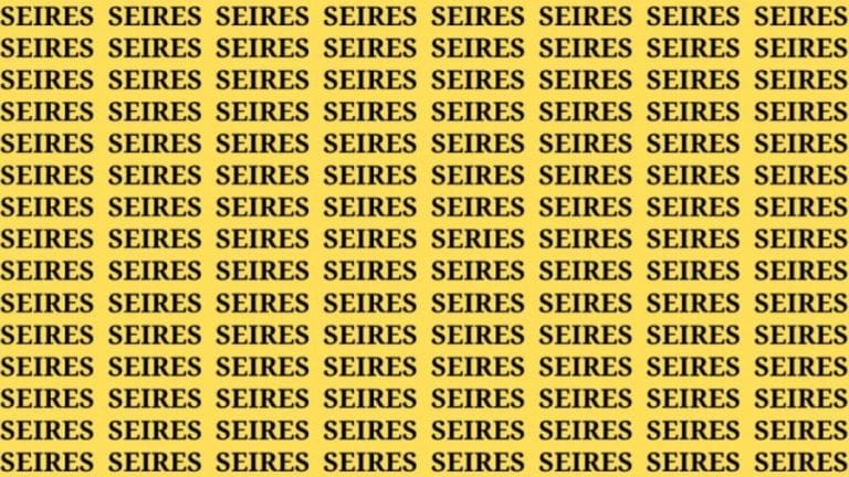 Brain Teaser: If You Have Hawk Eyes Find The Word Series In 20 Secs