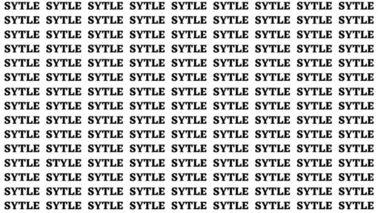 Brain Teaser: If You Have Hawk Eyes Find The Word Style In 15 Secs