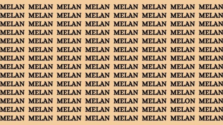 Brain Teaser: If You Have Eagle Eyes Find The Word Melon In 15 Secs