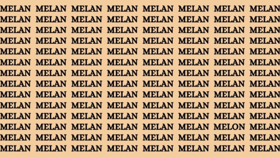 Brain Teaser: If You Have Eagle Eyes Find The Word Melon In 15 Secs