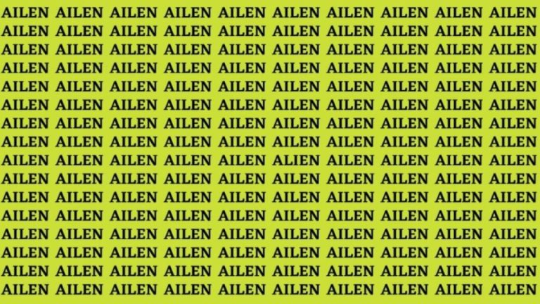 Brain Teaser: If You Have Sharp Eyes Find The Word Alien In 18 Secs