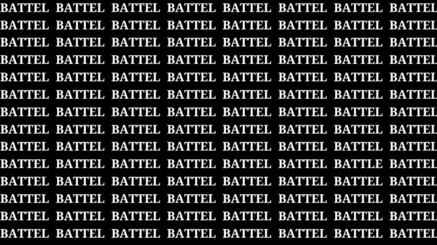 Brain Test: If You Have Eagle Eyes Find The Word Battle In 15 Secs