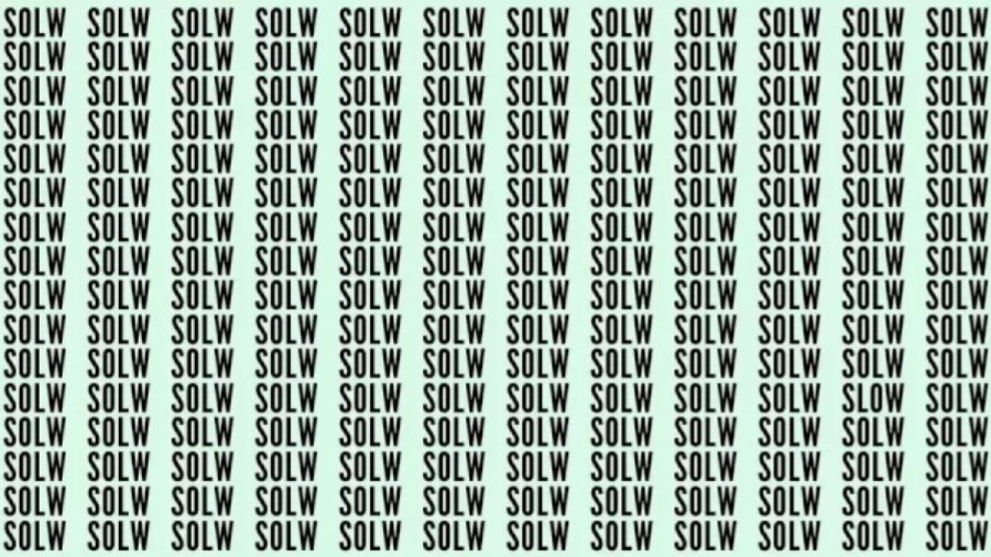 Optical Illusion Brain Test: If you have Sharp Eyes find the Word Slow in 20 Secs