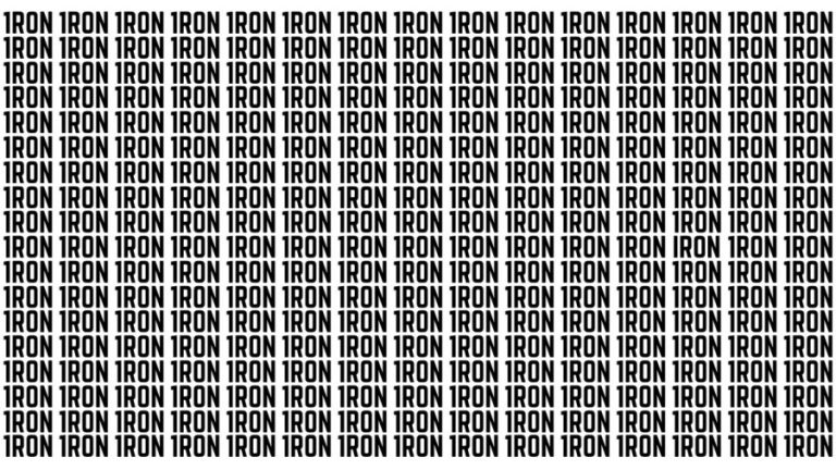 Brain Teaser: If You Have Sharp Eyes Find The Word Iron In 20 Secs