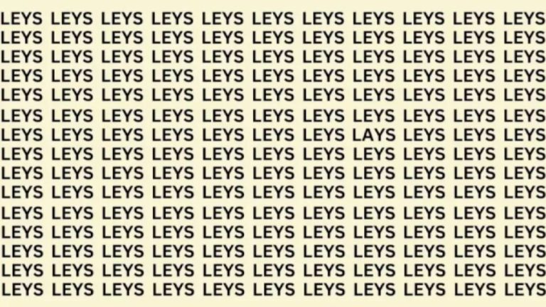 Optical Illusion Eye Test: If You have Eagle Eyes Find The Word Lays in 10 Secs?