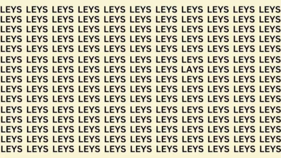 Optical Illusion Eye Test: If You have Eagle Eyes Find The Word Lays in 10 Secs?