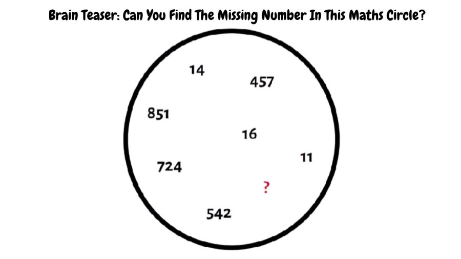 Brain Teaser: Can You Find The Missing Number In This Maths Circle?