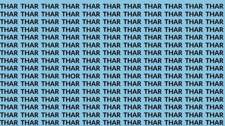 Brain Test: If You Have Hawk Eyes Find The Word Thor In 18 Secs