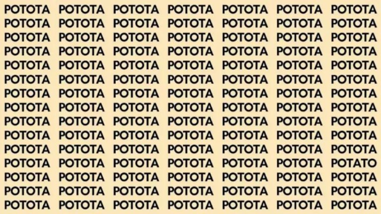 Optical Illusion: If You Have Hawk Eyes Find the Word Potato in 15 Secs