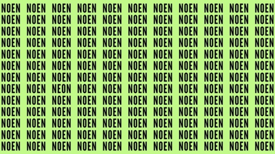 Brain Teaser: If You Have Sharp Eyes Find The Word Neon in 20 Secs