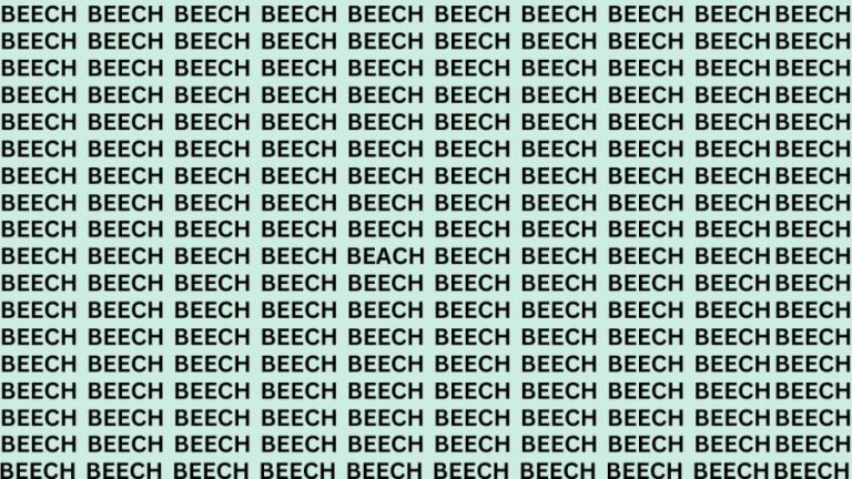 Brain Test: If You Have Hawk Eyes Find The Word Beach Among Beech In 20 Secs