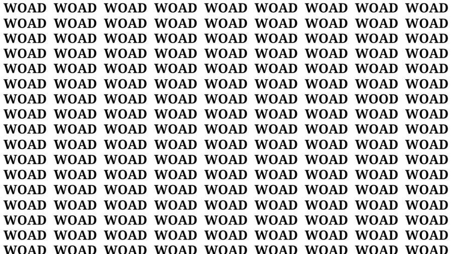 Brain Teaser: If You Have Hawk Eyes Find The Word Wood Among Woad In 15 Secs