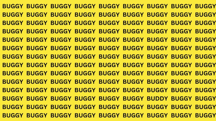 Brain Teaser: If You Have Sharp Eyes Find The Word Buddy In 20 Secs