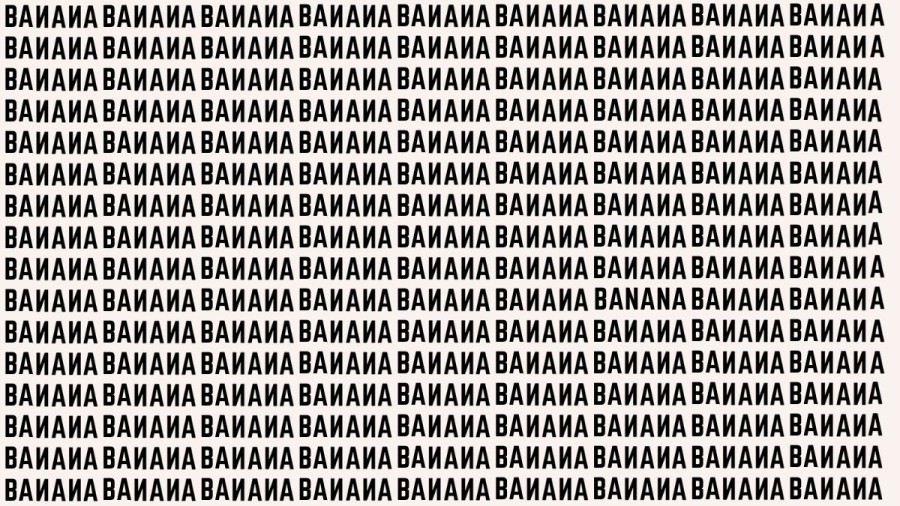 Brain Teaser: If You Have Sharp Eyes Find The Word Banana In 20 Secs