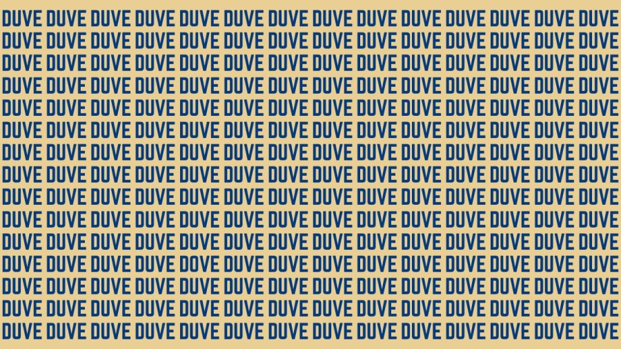 Brain Teaser: If You Have Hawk Eyes Find The Word Dove In 17 Secs