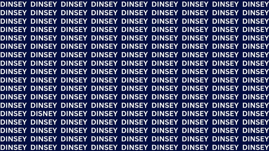 Brain Teaser: If You Have Sharp Eyes Find The Word Disney In 20 Secs