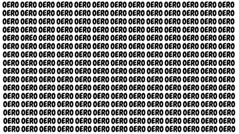 Brain Teaser: If You Have Eagle Eyes Find The Word Oreo In 17 Secs