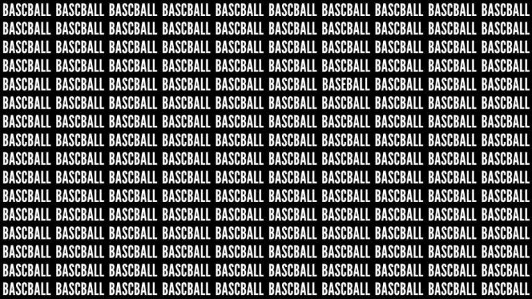 Brain Teaser: If You Have Eagle Eyes Find The Word Baseball In 15 Secs