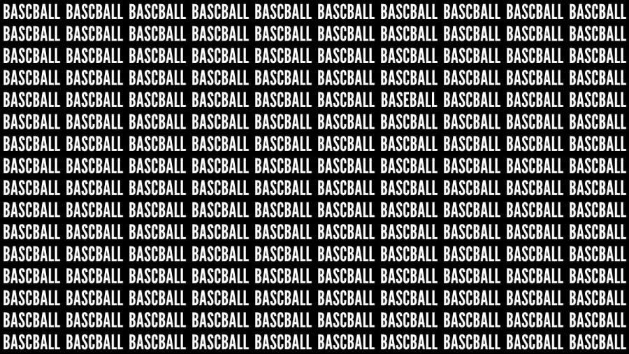 Brain Teaser: If You Have Eagle Eyes Find The Word Baseball In 15 Secs