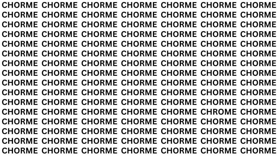 Brain Teaser: If You Have Sharp Eyes Find The Word Chrome In 19 Secs