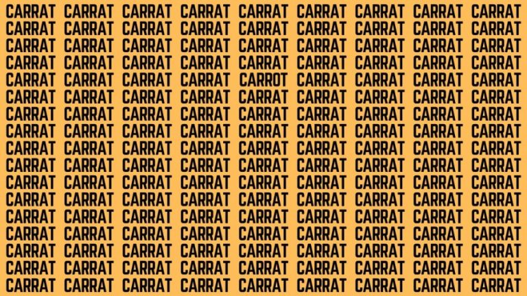 Brain Teaser: If You Have Sharp Eyes Find The Word Carrot In 20 Secs