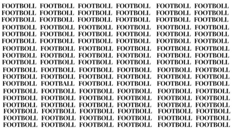 Brain Teaser: If You Have Hawk Eyes Find The Word Football In 15 Secs