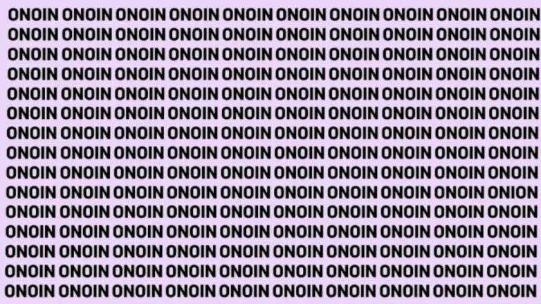 Optical Illusion Brain Test: If You Have Eagle Eyes Find The Word Onion In 18 Secs