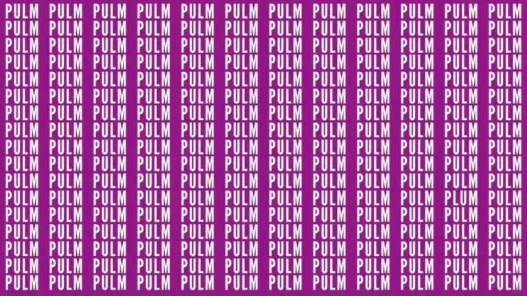 Brain Teaser: If You Have Sharp Eyes Find The Word Plum In 20 Secs