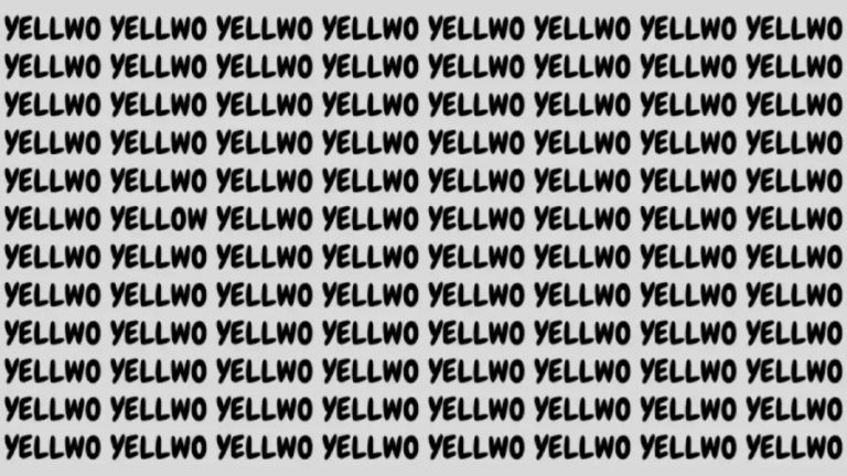 Optical Illusion: If You Have Eagle Eyes Find The Word Yellow In 15 Secs