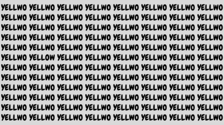 Optical Illusion: If You Have Eagle Eyes Find The Word Yellow In 15 Secs