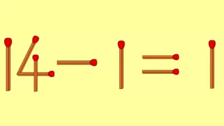 Brain Teaser: 14-1=1 Fix The Equation Moving 1 Stick | Matchstick Puzzle