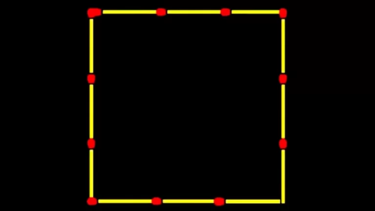 Brain Teaser: Add 4 Matches To Split The Square Into Two Equal Parts