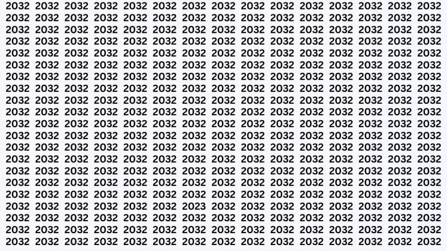 Brain Teaser: Can You Find The 2023 Among 2032 In 20 Secs?