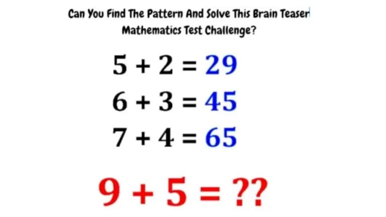 Brain Teaser – Can You Find The Pattern and Solve This Mathematics Challenge?