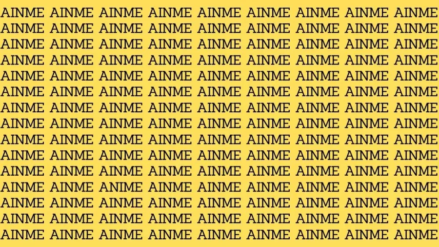 Brain Teaser: Can You Find The Word Anime In 15 Secs?