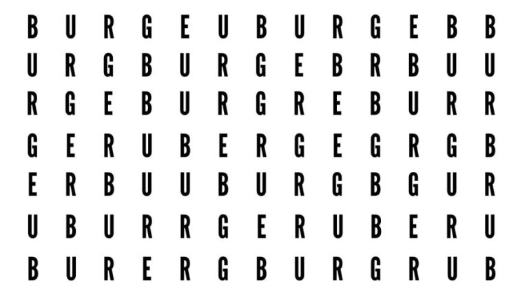 Brain Teaser: Can You Find the BURGER within 25 Secs? Picture Puzzle