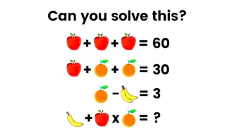 Brain Teaser – Can You Solve This Math Puzzle Only Genius Can Solve?