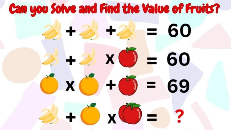 Brain Teaser: Can You Solve and Find the Value of Cars?